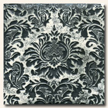 Inverse Imperial Baroque Tile - Black